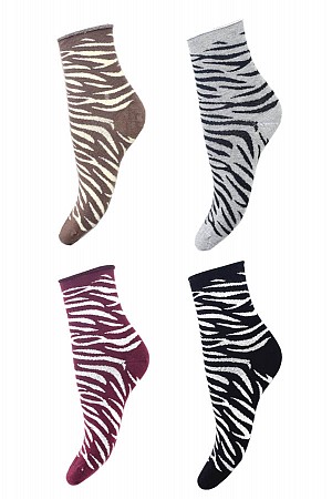 Γυναικεία κάλτσα bamboo 4 τεμαχίων μονόχρωμες animal