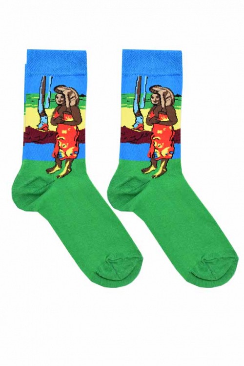 Κάλτσες unisex πολύχρωμη με Σχέδιο Paul Gauguin La Orana Maria