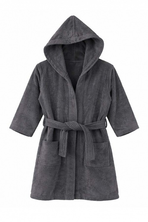 Παιδικό Μπουρνούζι με Κουκούλα – Γκρι