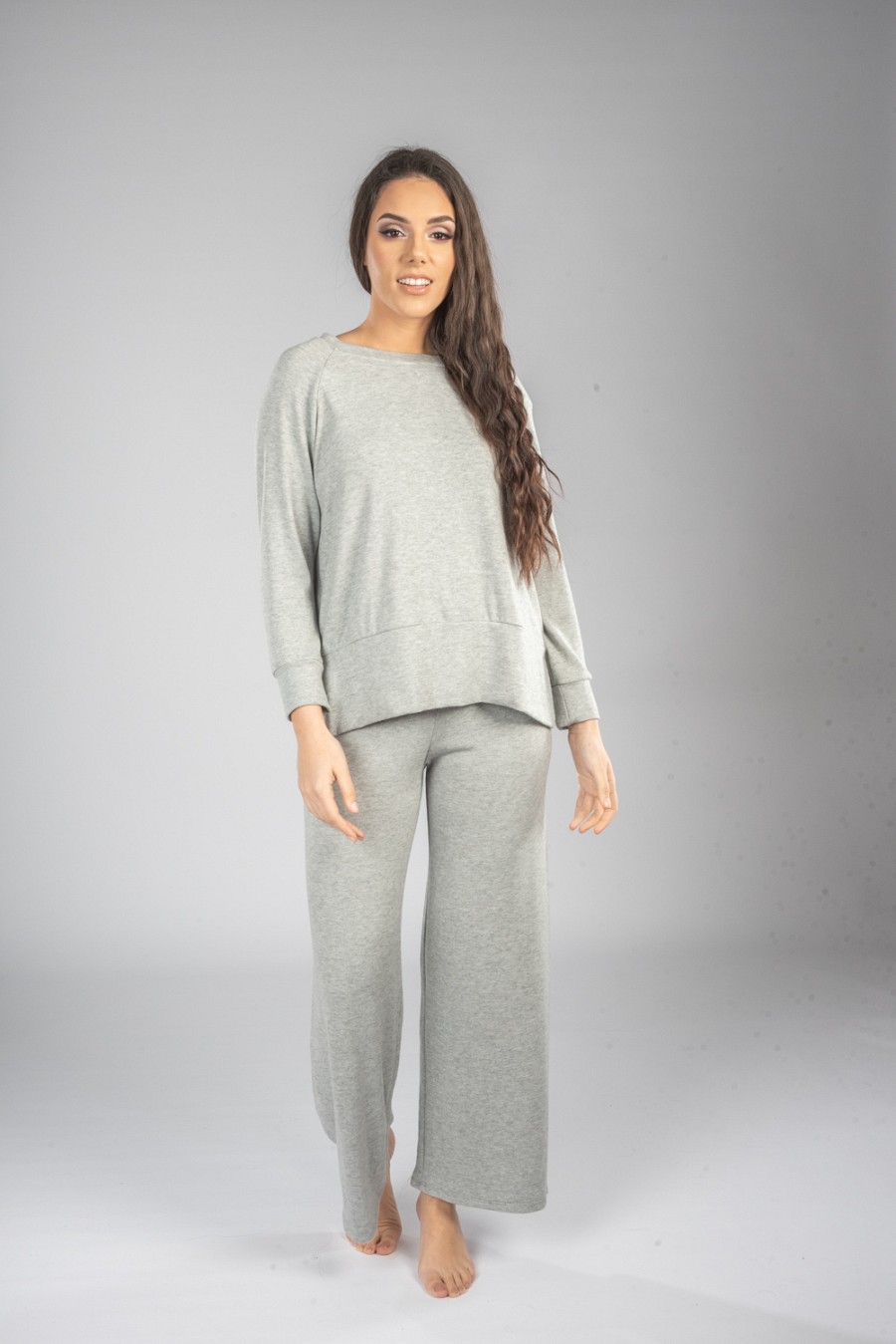 Γυναικείο σετ πλεκτό γκρι