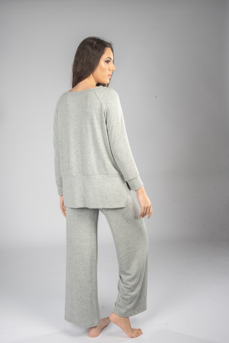 Γυναικείο σετ πλεκτό γκρι