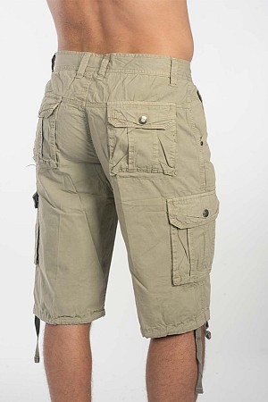 Ανδρική  βερμούδα με τσέπες μπεζ