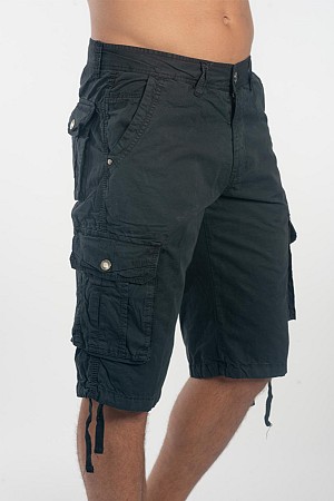 Ανδρική βερμούδα με τσέπες μπλε σκούρο