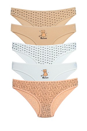 Γυναικεία σλιπ Berrak πακέτο 5 τεμ Tai πολύχρωμα