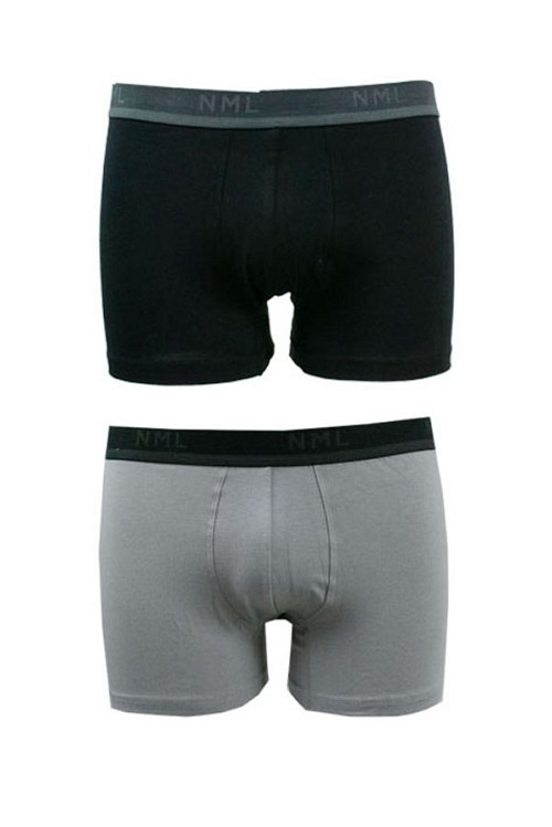 Boxer σετ 2 τεμ namaldi γκρι-μαύρο Large