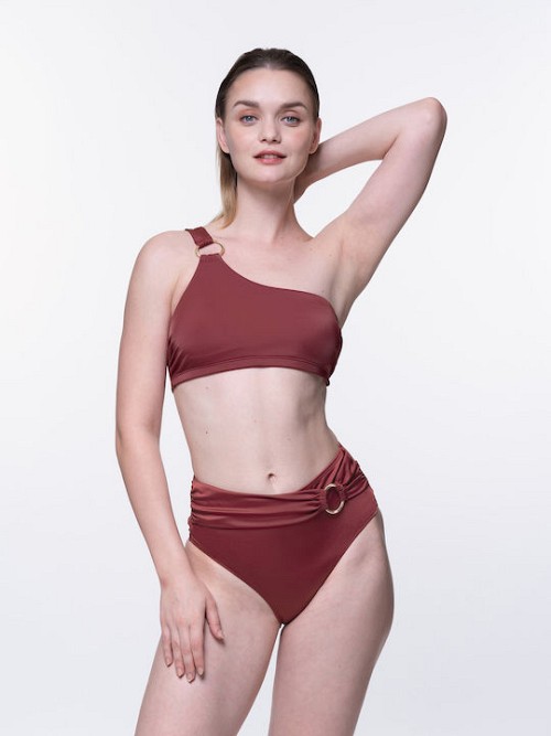 Dorina Azores Bikini με έναν Ώμο & Ενίσχυση Κόκκινο