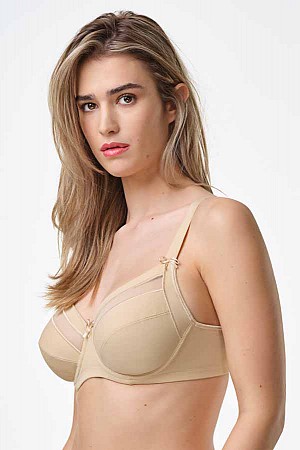 Γυναικείο σουτιέν Spiman χωρίς μπανέλα με μαλακή επένδυση με διαφάνια