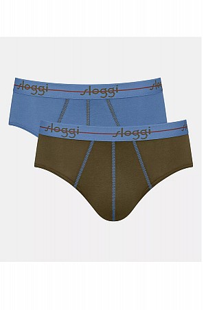 Sloggi start midi 2 τεμάχια γαλάζιο χακί